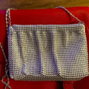 Silver crossbody purse